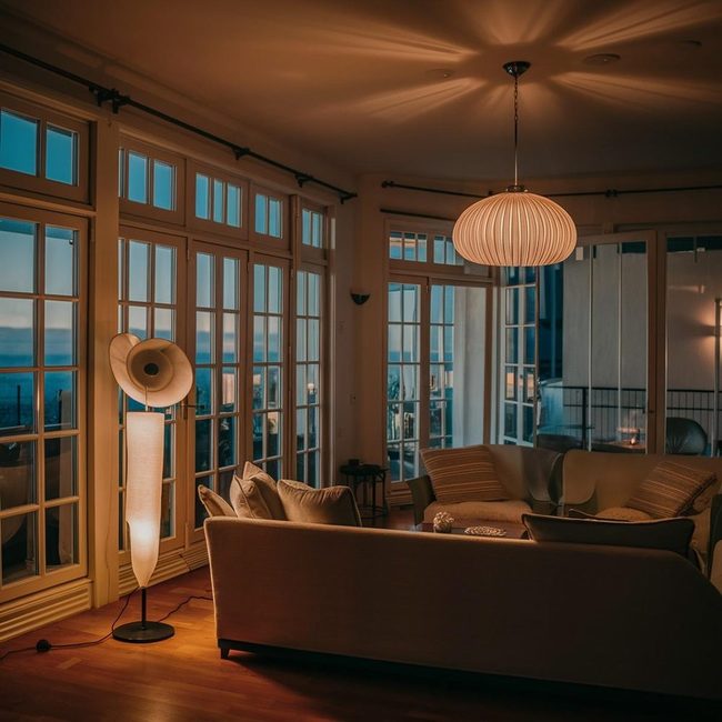 Layered Lighting Sitting Area