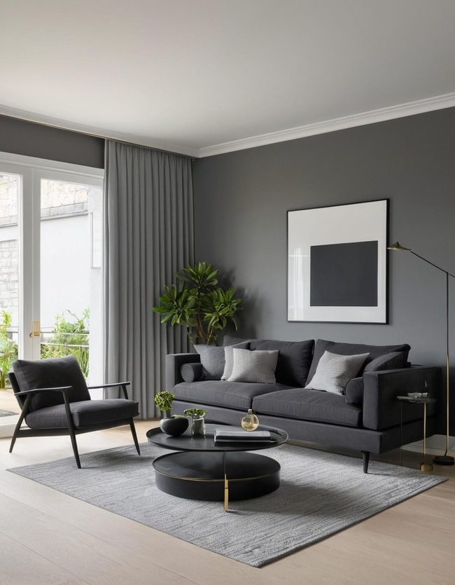 Layered Grey Depth Living
