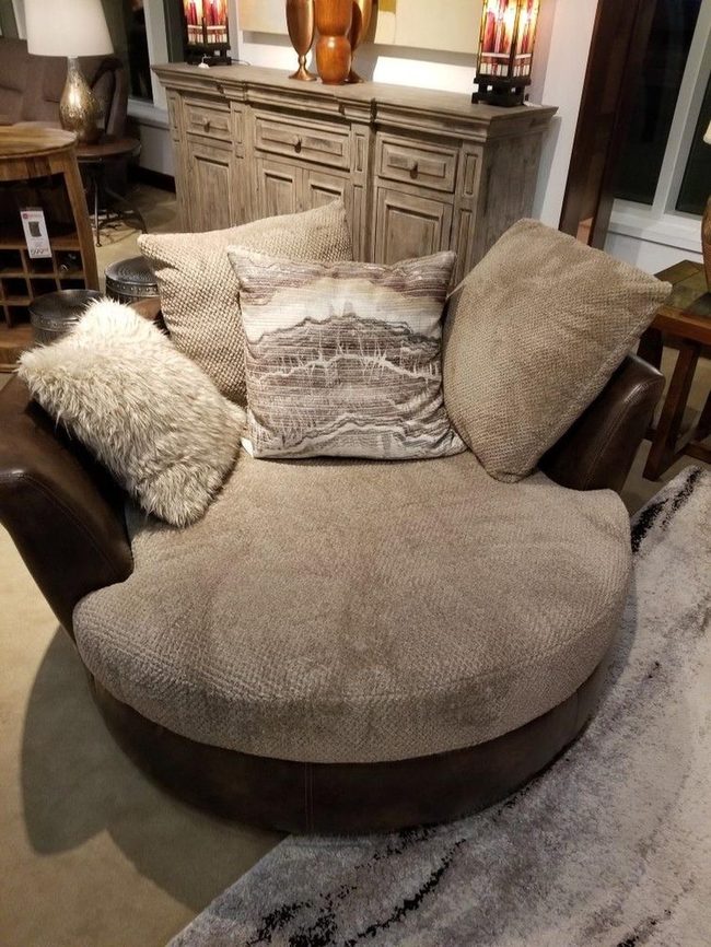 Oversized Leather Statement Chair