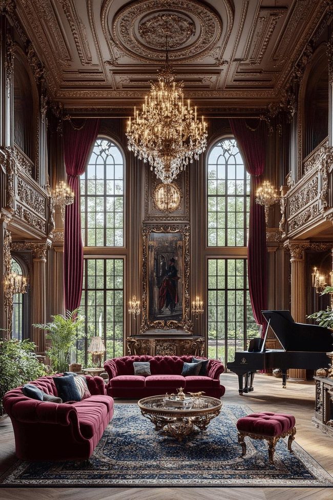 Deep Velvet Victorian Parlor