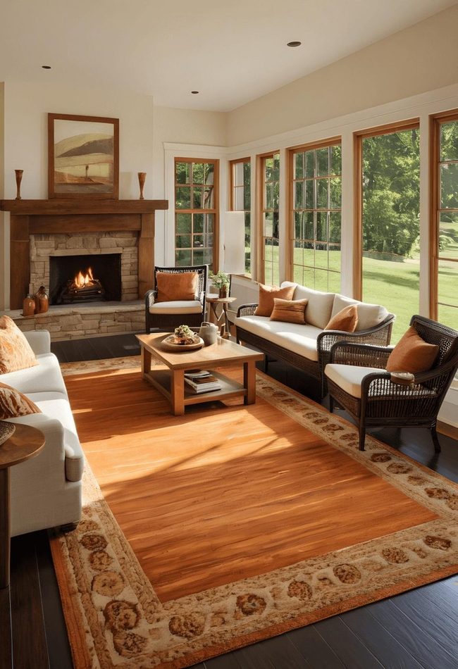 Burnt Orange Foundation Rug