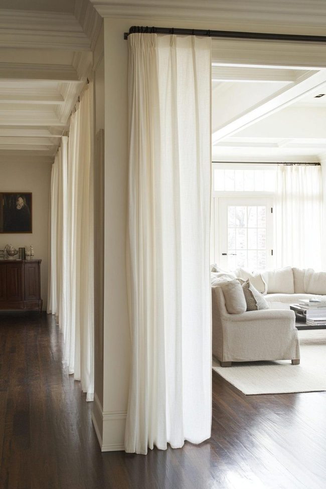 Sheer Curtains Divide Open Spaces
