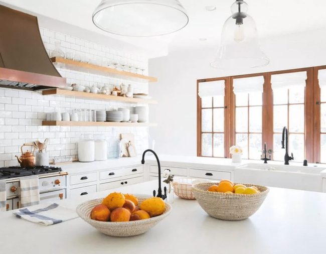 Neutral Roman Shades Kitchen Light