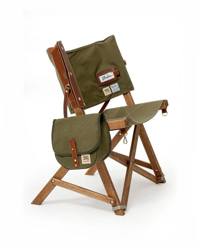 Leather Canvas Outdoor Field Chair