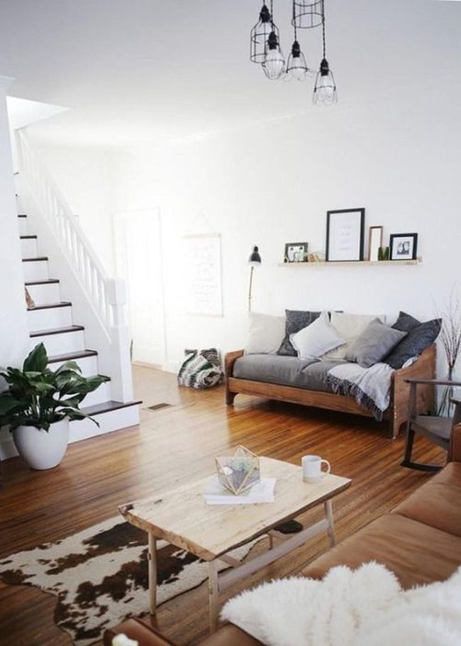 Warm Wood Meets Industrial Light