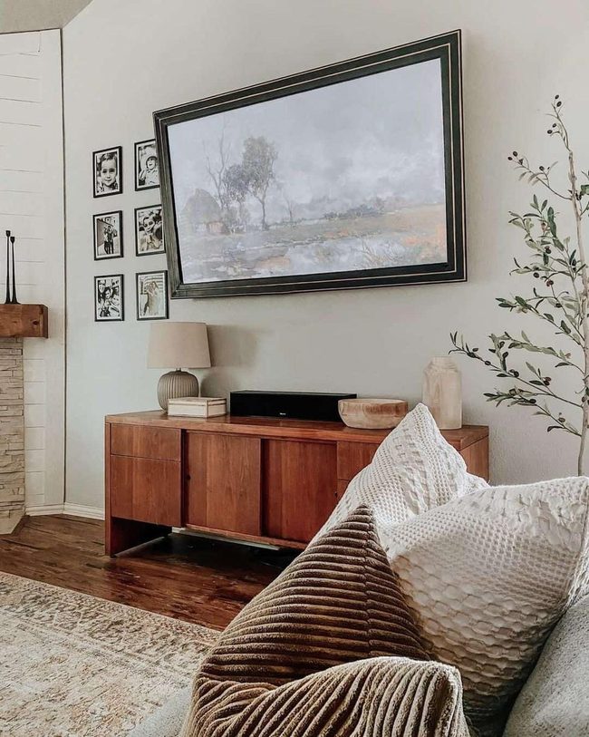 Natural Wood Frames Anchor Modern Living