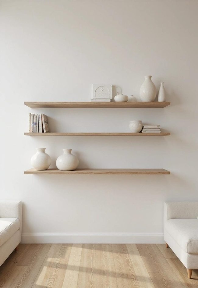 Symmetrical Vases Frame Shelf Balance