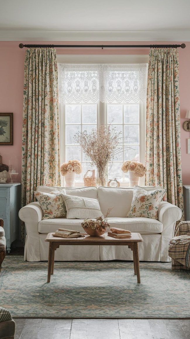 Floral Walls Meet Pastel Comfort