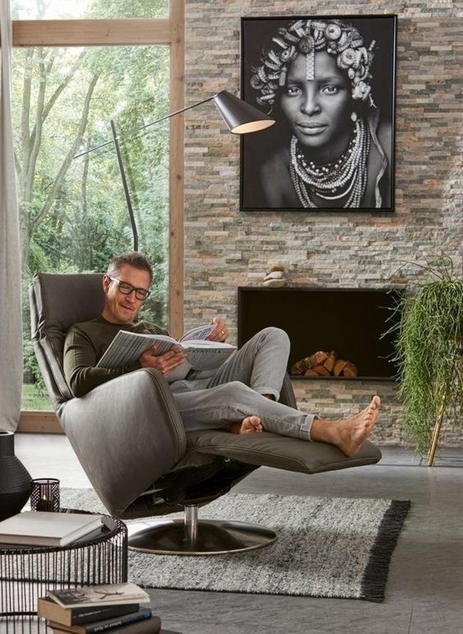 Alpine Wood Lounger With Plush Cushions