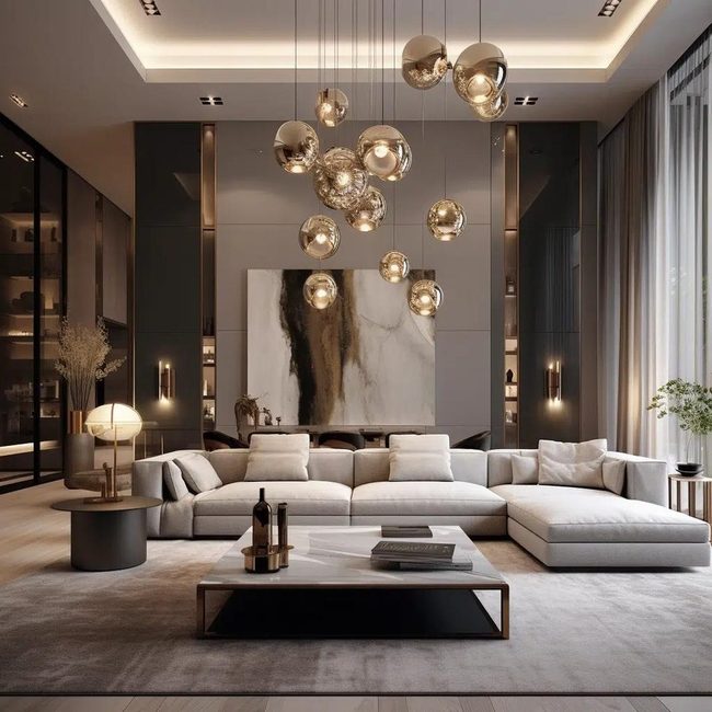 Crystal Chandelier Multi-Lighting Arrangement