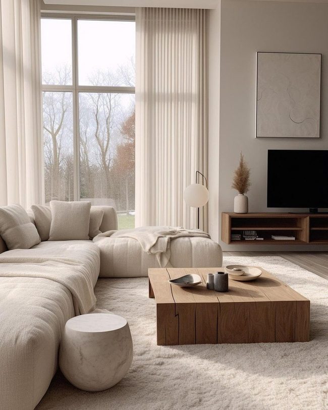 Marble Light Spacious Sectional Living