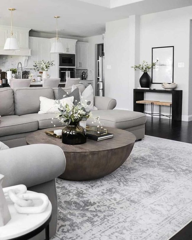 Black Console White Walls Statement