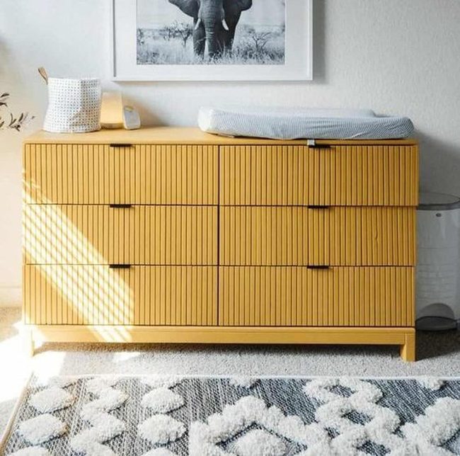 Sunny Yellow Dresser Nursery Focal Point