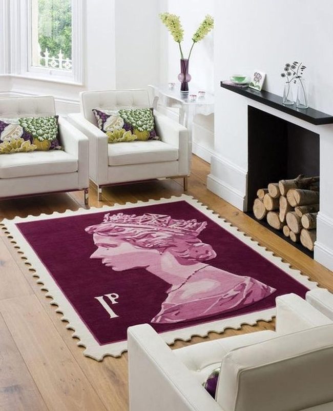 Postage Stamp Floor Statement Rug