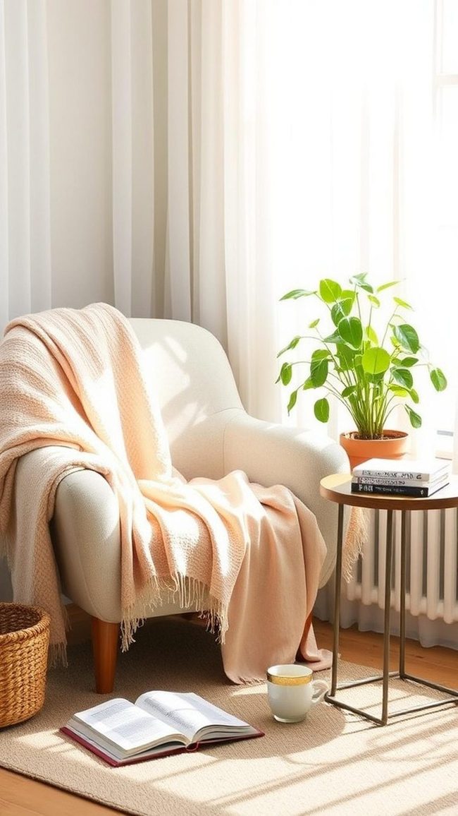 Soft Pillows Tucked Reading Corner