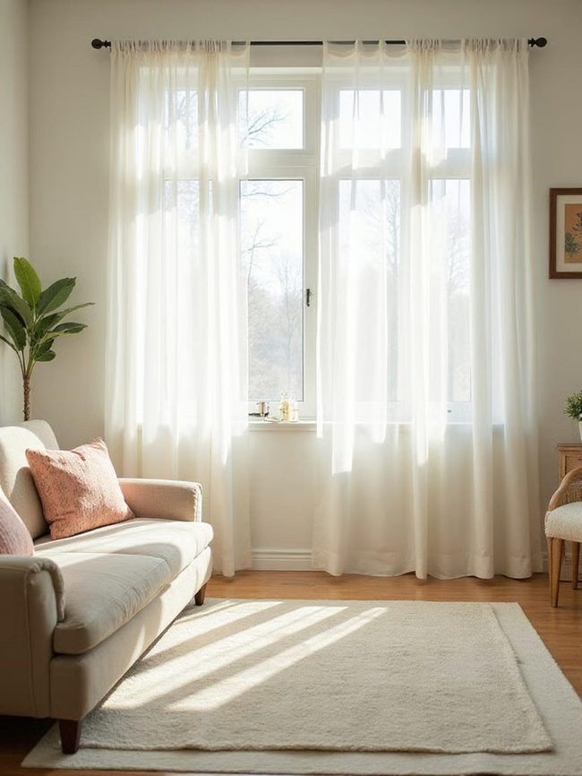Flowing White Light-Filtering Fabric
