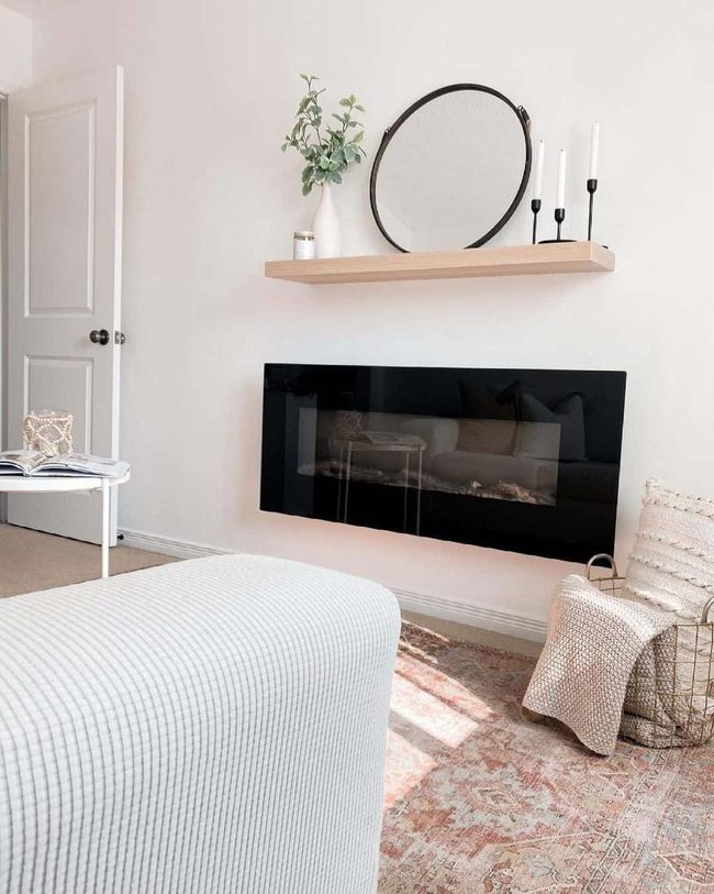 Orange Rug Against Modern Black