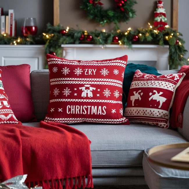 Red Pillows, Festive Instant Style