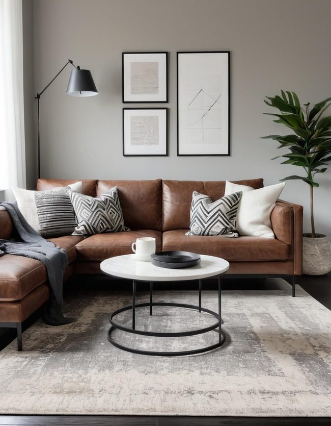 Gray and Brown Sitting Room Balance