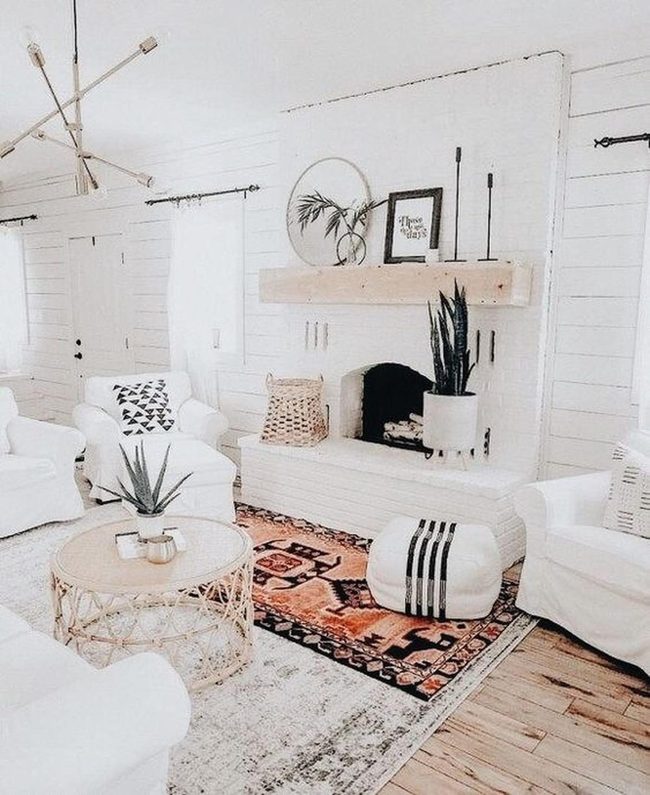 Black Cushions Meet Wicker Warmth