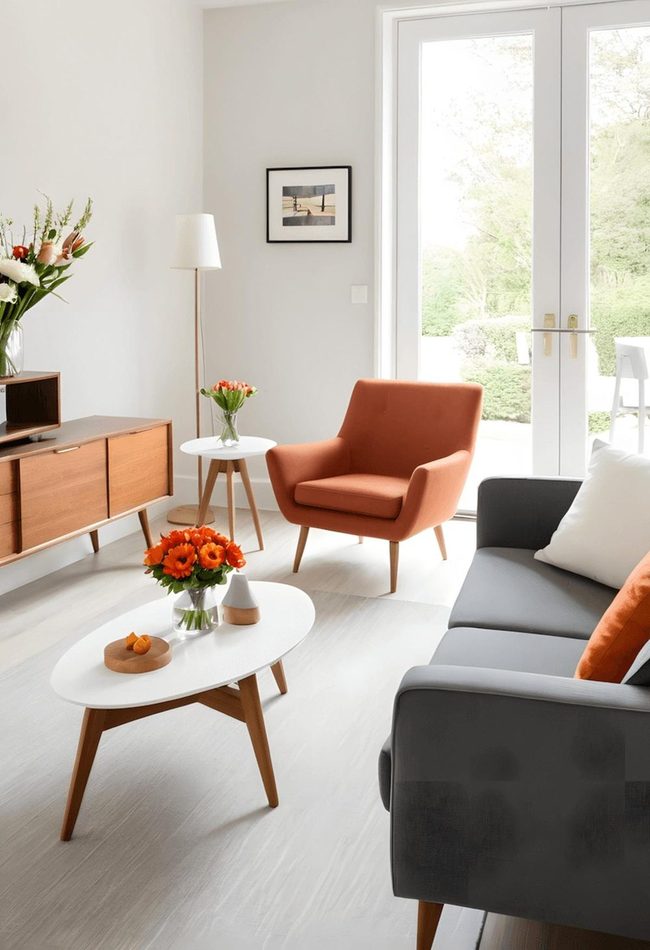 Burnt Orange Leather Living Spaces