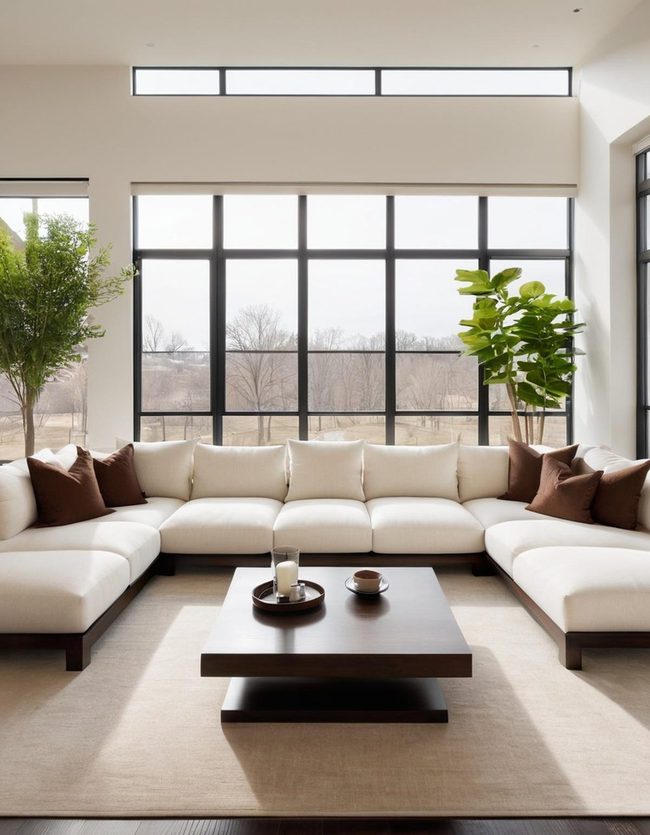 White Walls Meet Chocolate Wood