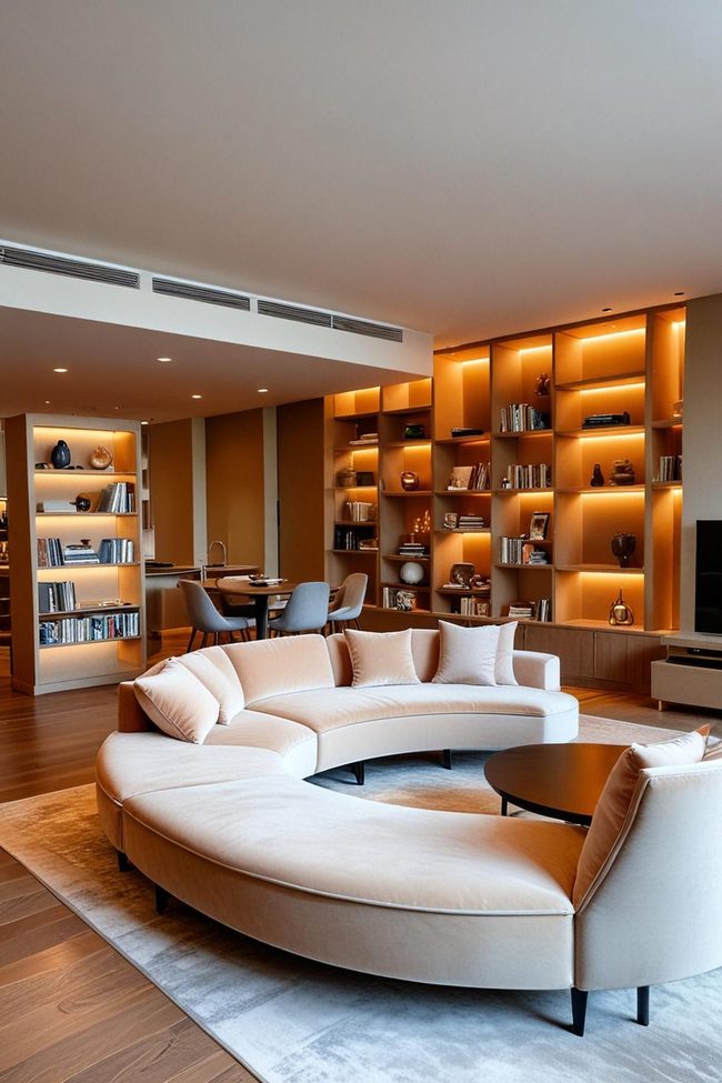 Curves Reshape Current Living Rooms