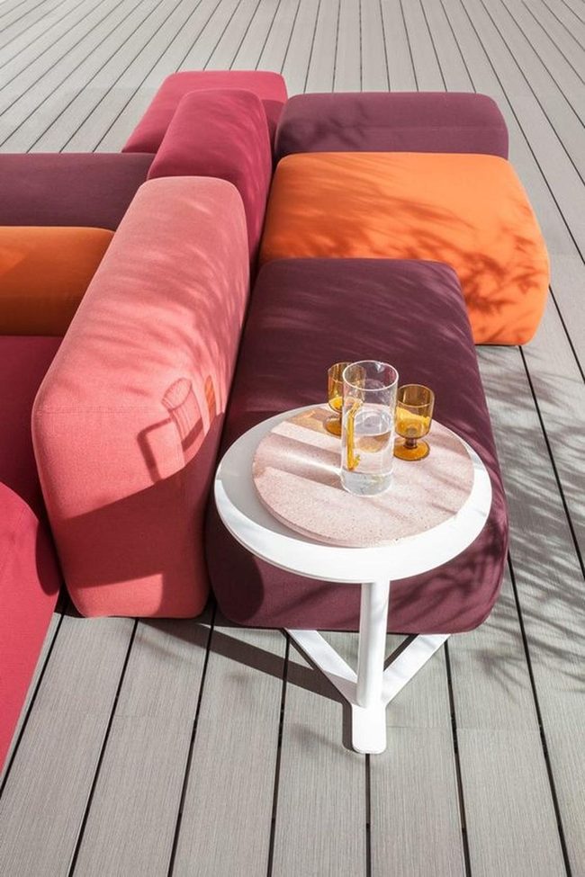 Colorful Cushions Meet Gray Decking