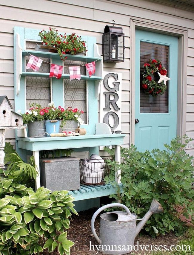 Weathered Wood Garden Workspace