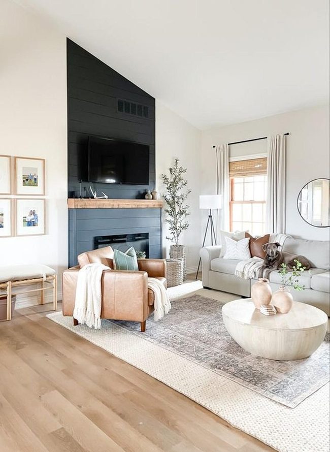 Dark Wood Fireplace Focal Point