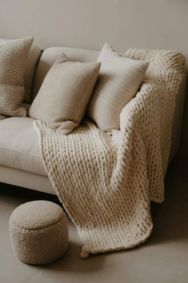 Layered Textures Winter Seating