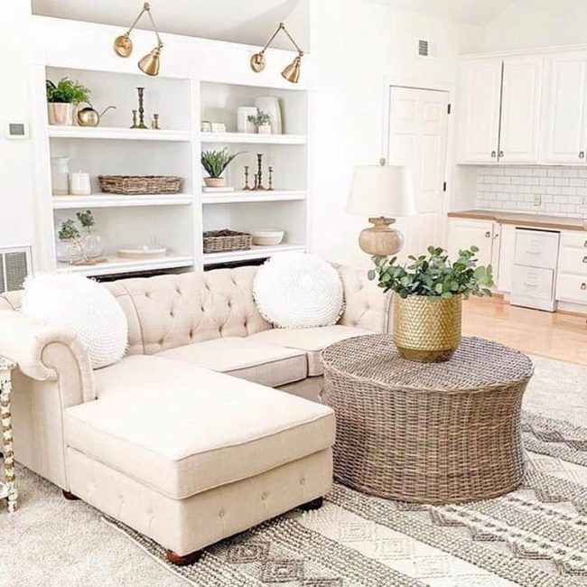 Wicker Drum Table Steals Show