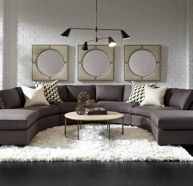 Dark Gray Sectional Modern Sanctuary
