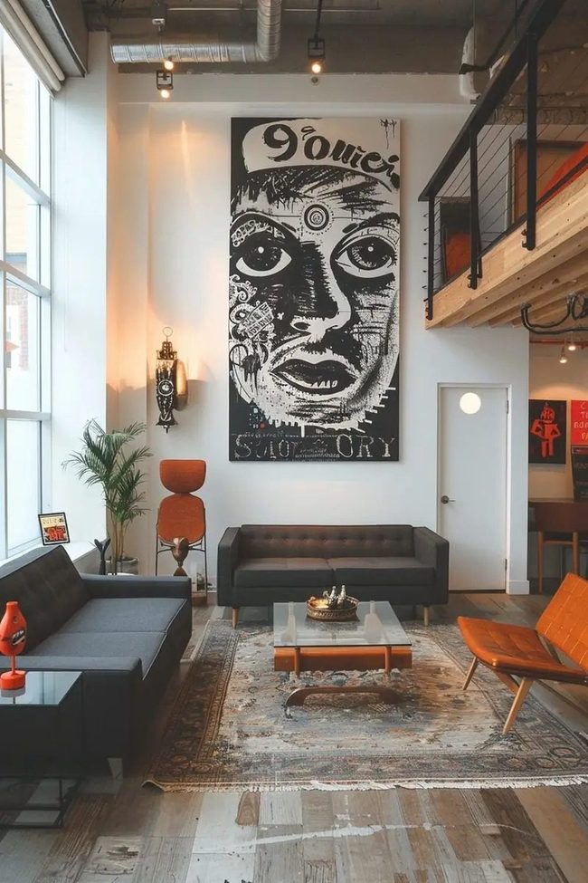 Vibrant Colors Pop Against Modern Lines