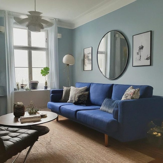 Blue Layered Living Room Scheme