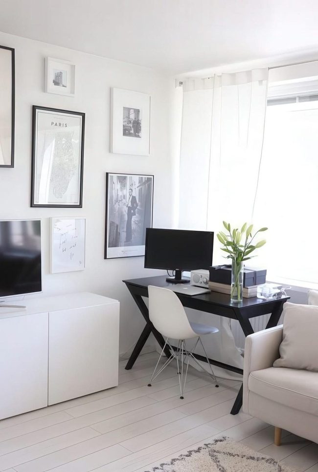 Black Desk White Sanctuary