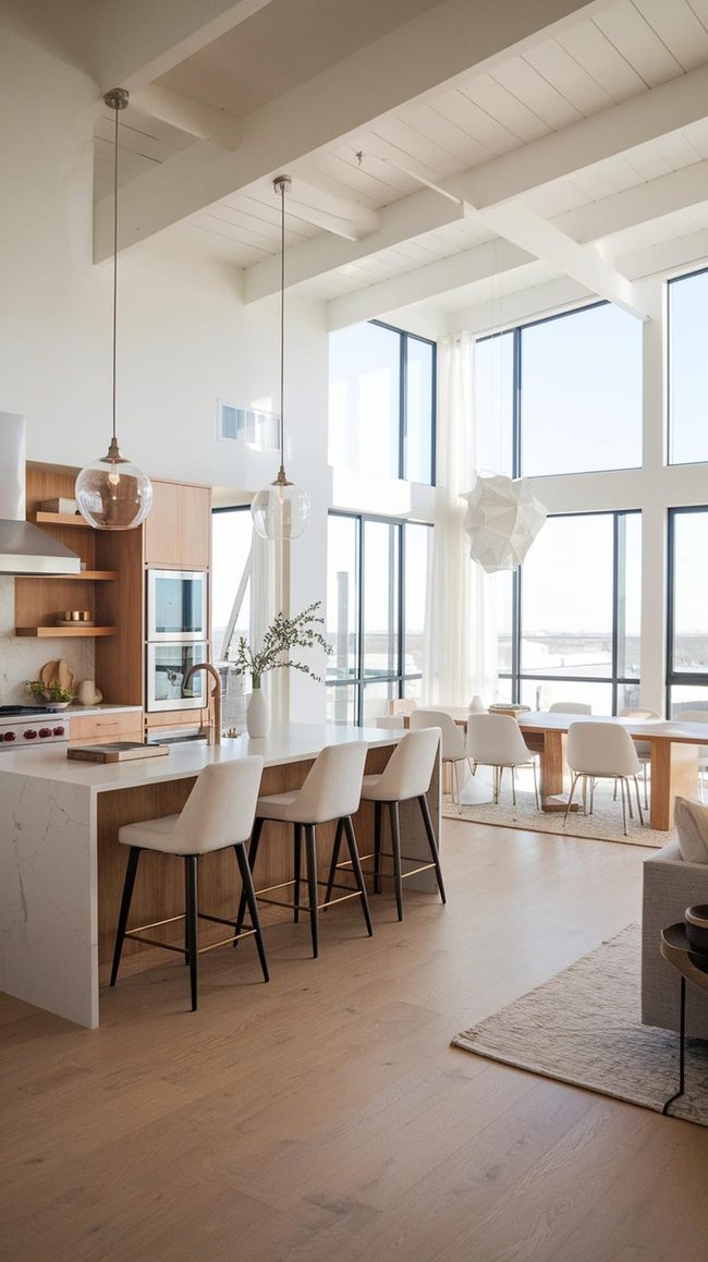Open Concept Living With Warm Lighting