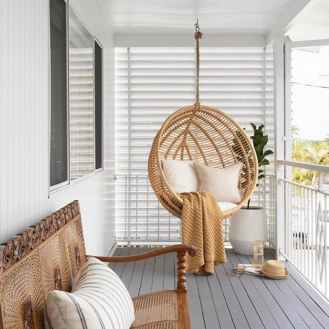 Wooden Chair With Plush Cushions