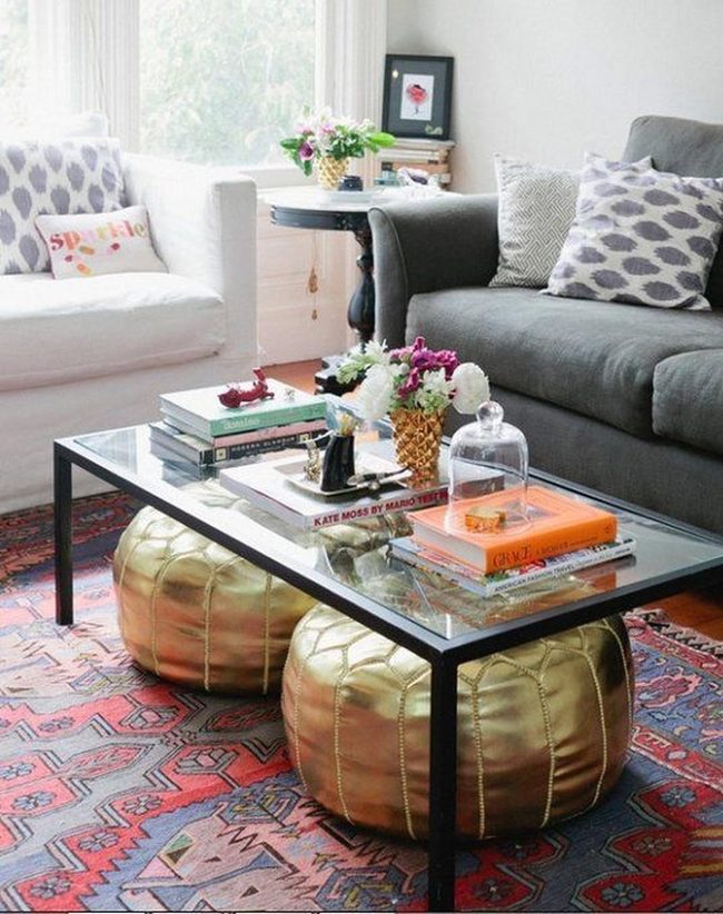 Patterned Rug Anchors Modern Light