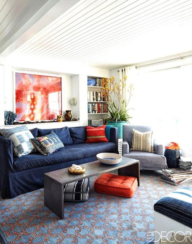 Deep Blue Couch Gallery Wall