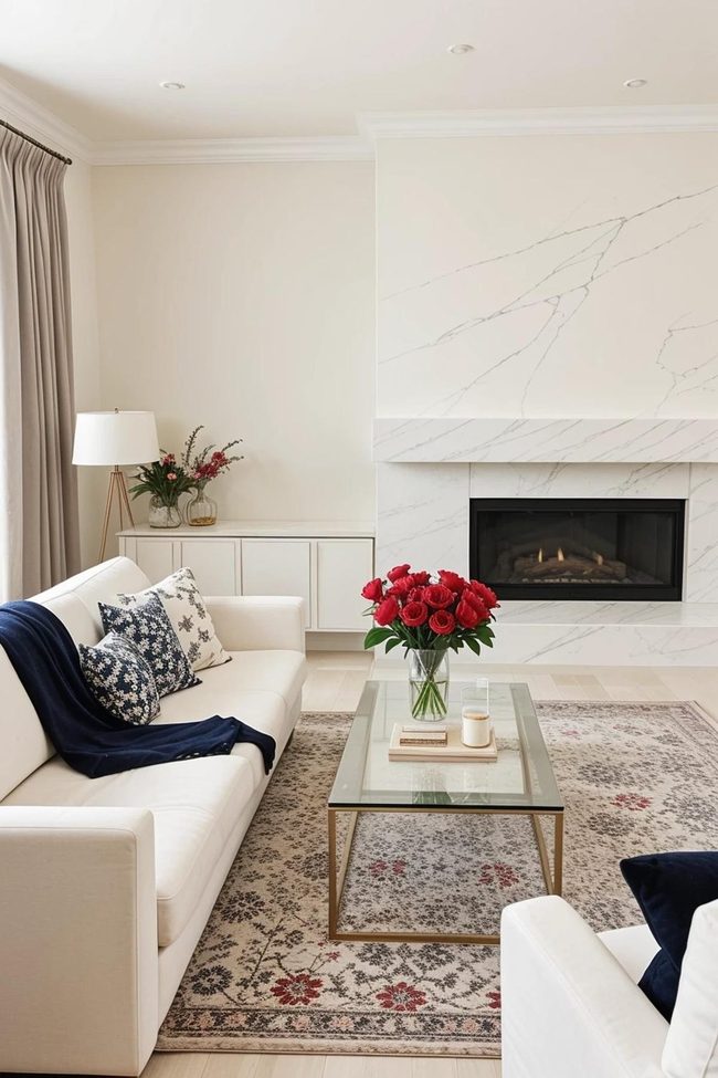 Cream and Red Patriotic Elegance