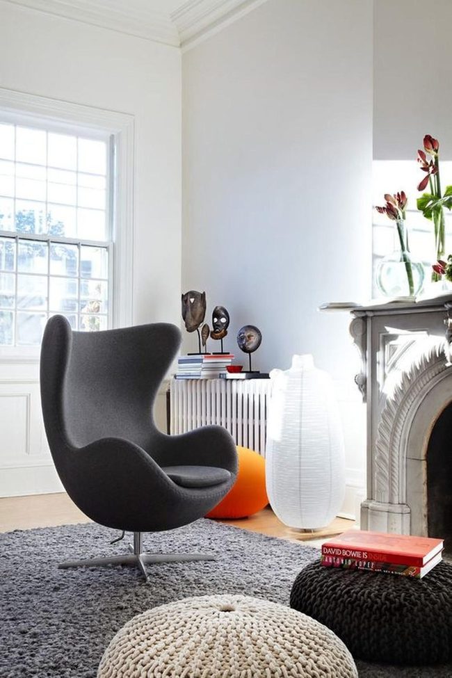 Charcoal Chair Meets Sunlit Minimalism