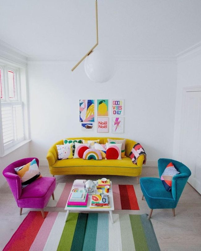 Multicolor Furniture Pops Against White