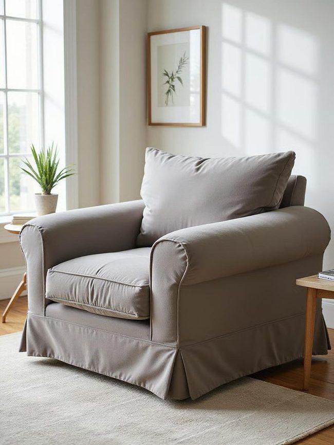Off-White Linen Chair Slipcovers