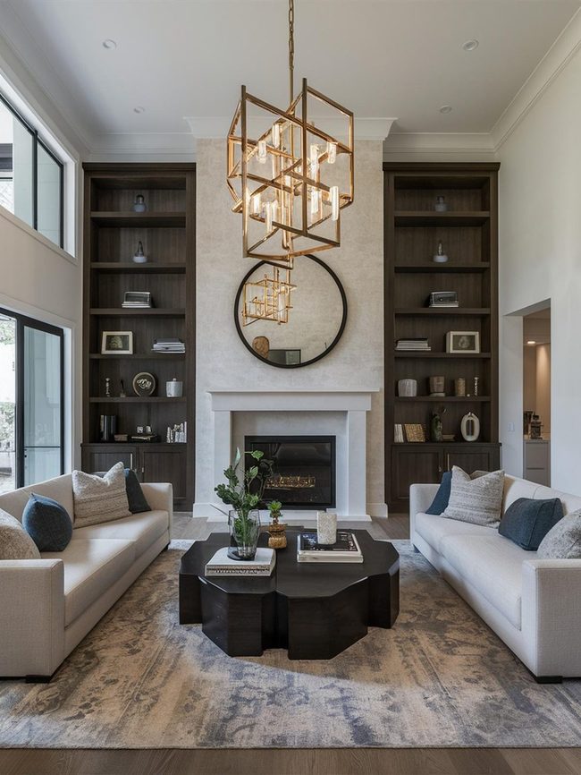 Metal and Glass Statement Lighting