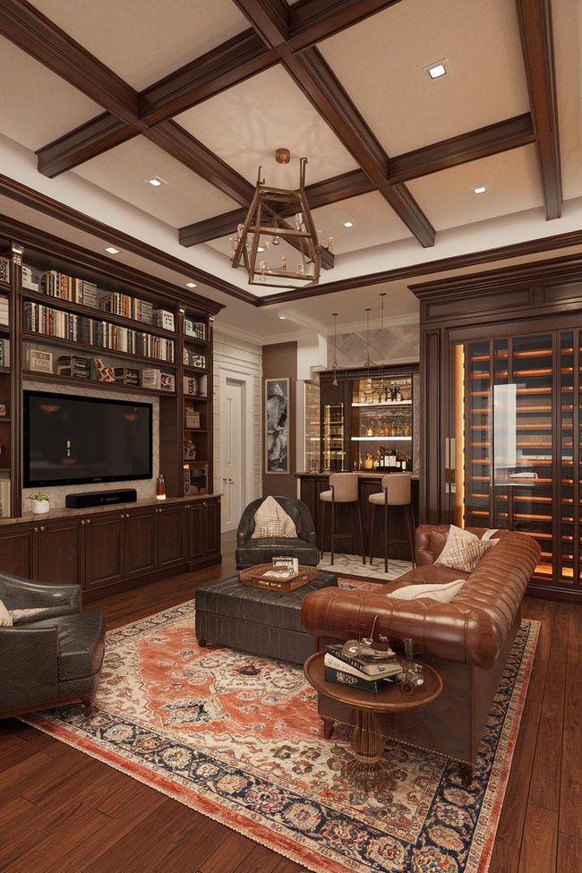 Contemporary Black Bar And Stools