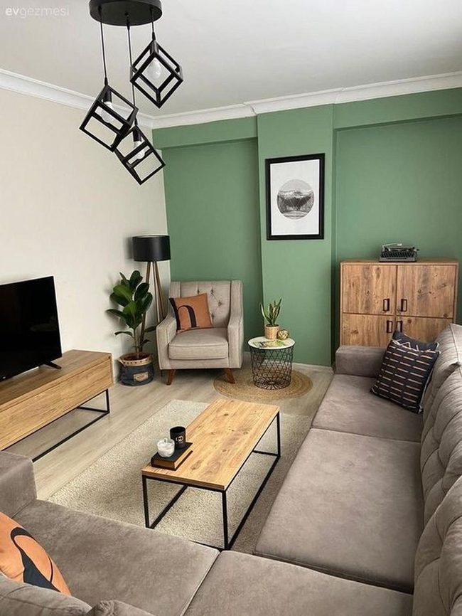 Gray Sofa With Patterned Pillows