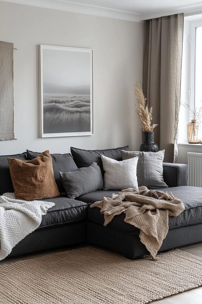 Dark Grey Couch Current Simplicity
