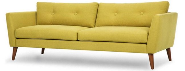 Flared Arm Button Tufted Sofa