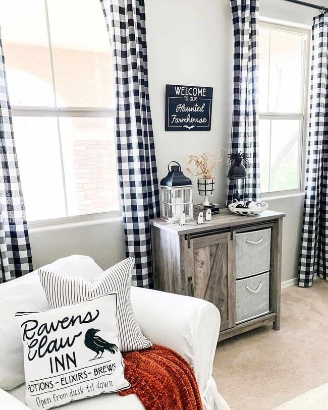 Monochrome Halloween With Vintage Orange Accents